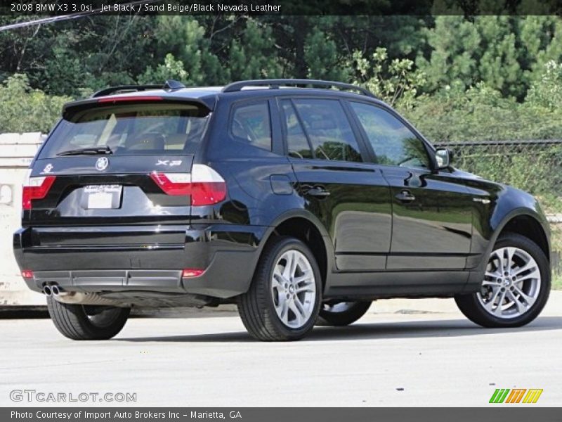 Jet Black / Sand Beige/Black Nevada Leather 2008 BMW X3 3.0si