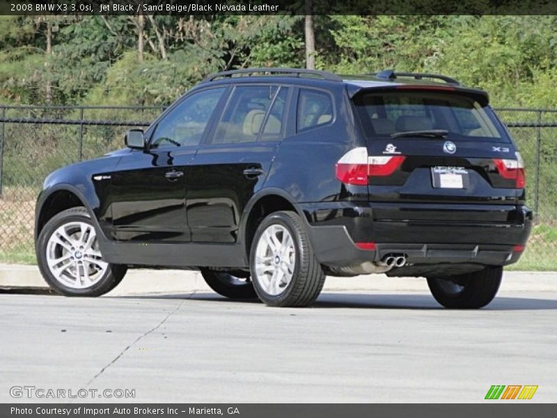 Jet Black / Sand Beige/Black Nevada Leather 2008 BMW X3 3.0si