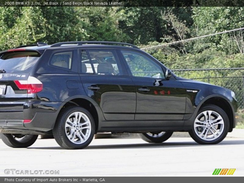 Jet Black / Sand Beige/Black Nevada Leather 2008 BMW X3 3.0si