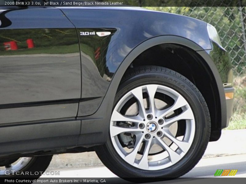 Jet Black / Sand Beige/Black Nevada Leather 2008 BMW X3 3.0si