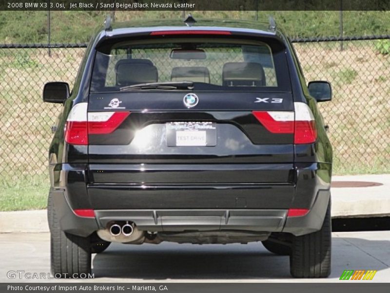 Jet Black / Sand Beige/Black Nevada Leather 2008 BMW X3 3.0si
