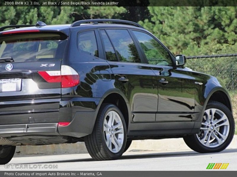 Jet Black / Sand Beige/Black Nevada Leather 2008 BMW X3 3.0si