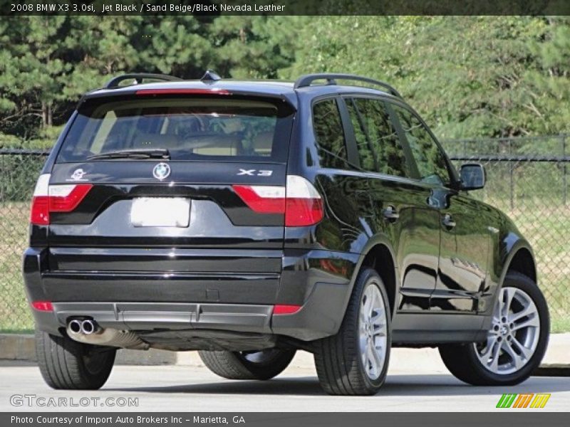 Jet Black / Sand Beige/Black Nevada Leather 2008 BMW X3 3.0si