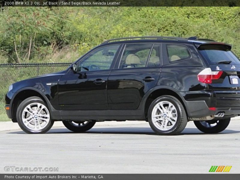 Jet Black / Sand Beige/Black Nevada Leather 2008 BMW X3 3.0si