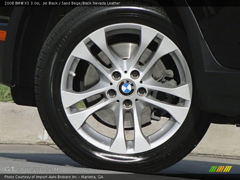 Jet Black / Sand Beige/Black Nevada Leather 2008 BMW X3 3.0si