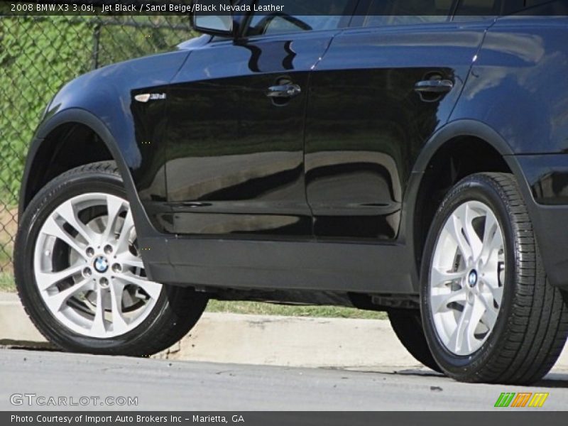Jet Black / Sand Beige/Black Nevada Leather 2008 BMW X3 3.0si
