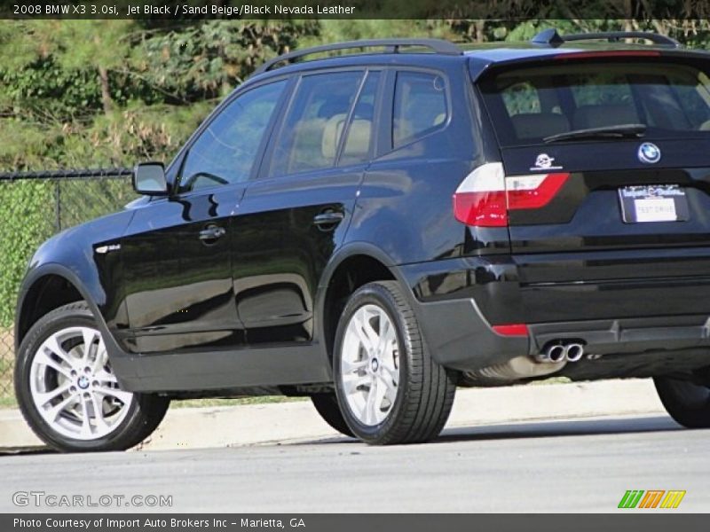 Jet Black / Sand Beige/Black Nevada Leather 2008 BMW X3 3.0si