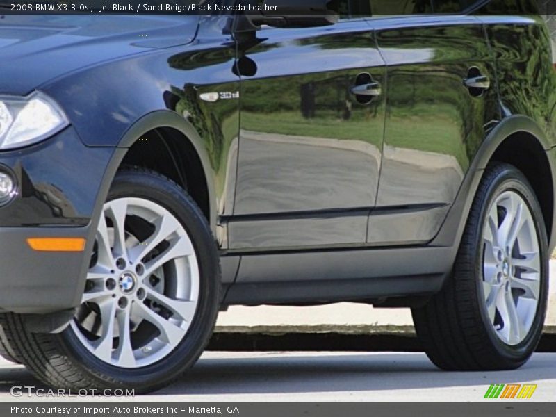 Jet Black / Sand Beige/Black Nevada Leather 2008 BMW X3 3.0si