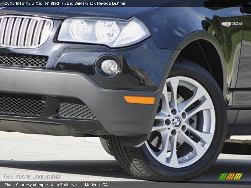 Jet Black / Sand Beige/Black Nevada Leather 2008 BMW X3 3.0si