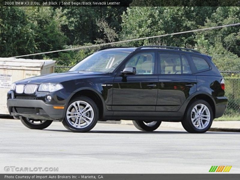 Jet Black / Sand Beige/Black Nevada Leather 2008 BMW X3 3.0si
