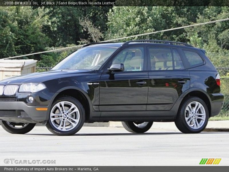 Jet Black / Sand Beige/Black Nevada Leather 2008 BMW X3 3.0si