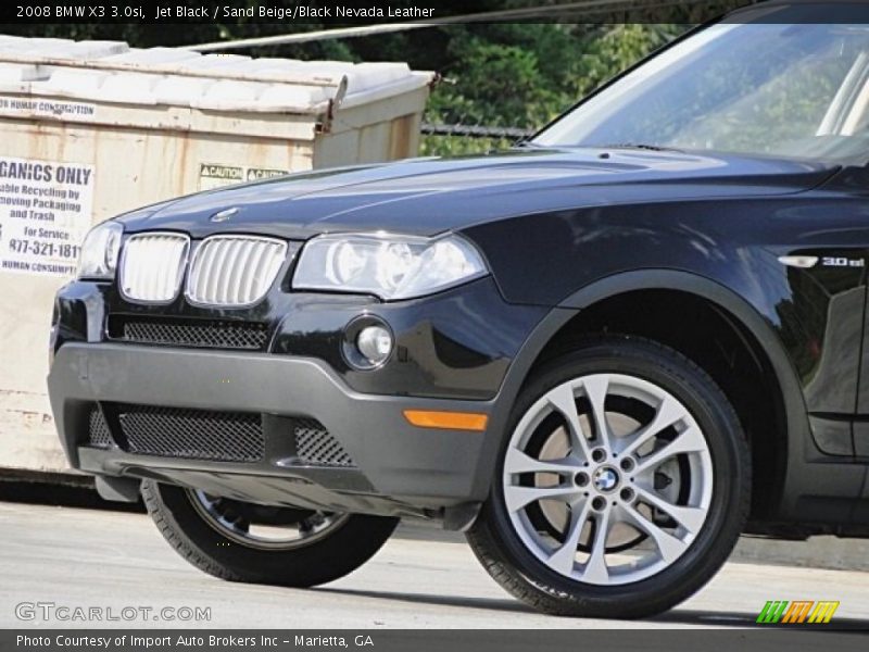 Jet Black / Sand Beige/Black Nevada Leather 2008 BMW X3 3.0si