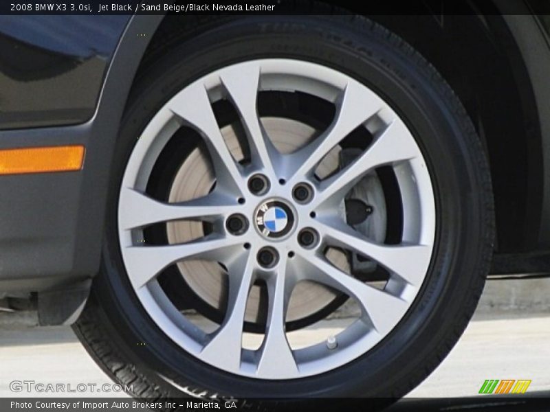 Jet Black / Sand Beige/Black Nevada Leather 2008 BMW X3 3.0si