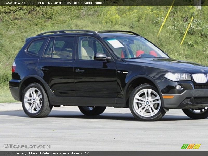 Jet Black / Sand Beige/Black Nevada Leather 2008 BMW X3 3.0si