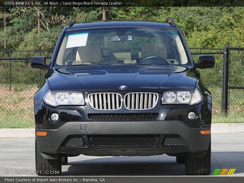 Jet Black / Sand Beige/Black Nevada Leather 2008 BMW X3 3.0si