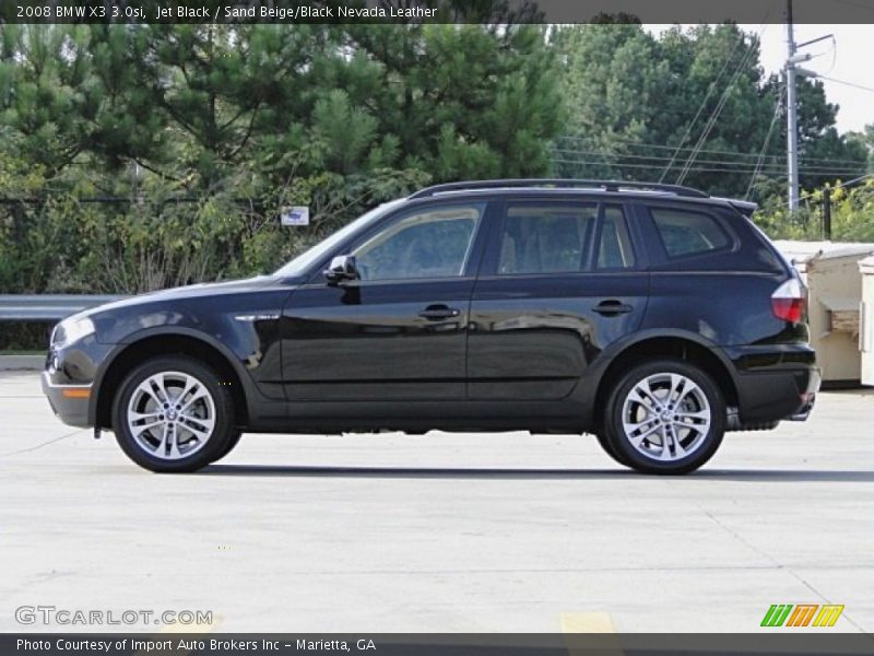 Jet Black / Sand Beige/Black Nevada Leather 2008 BMW X3 3.0si