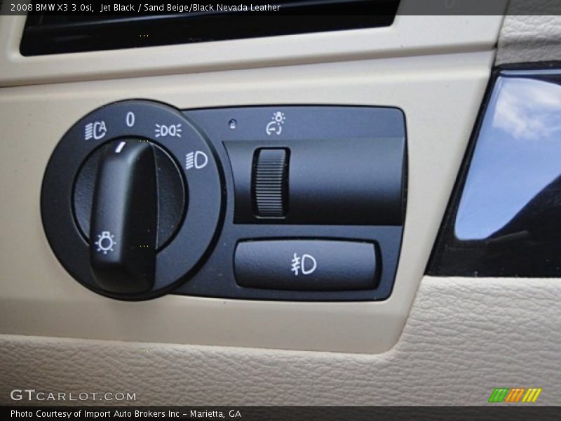 Jet Black / Sand Beige/Black Nevada Leather 2008 BMW X3 3.0si