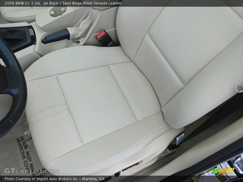 Jet Black / Sand Beige/Black Nevada Leather 2008 BMW X3 3.0si