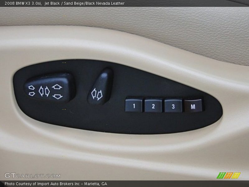 Jet Black / Sand Beige/Black Nevada Leather 2008 BMW X3 3.0si