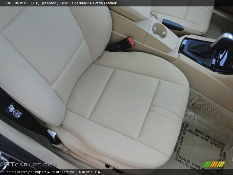 Jet Black / Sand Beige/Black Nevada Leather 2008 BMW X3 3.0si