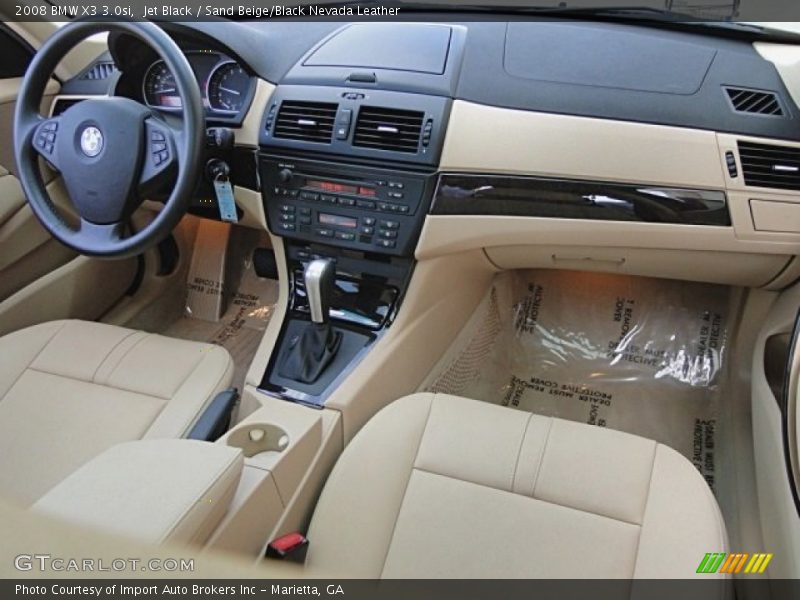 Jet Black / Sand Beige/Black Nevada Leather 2008 BMW X3 3.0si