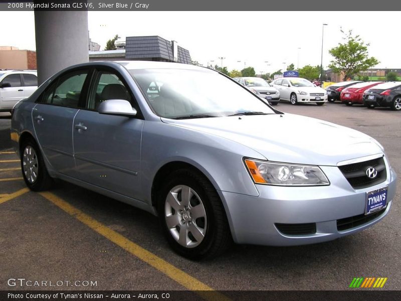Silver Blue / Gray 2008 Hyundai Sonata GLS V6