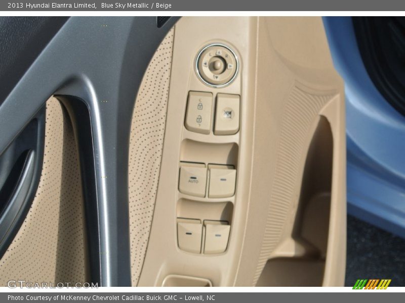 Blue Sky Metallic / Beige 2013 Hyundai Elantra Limited
