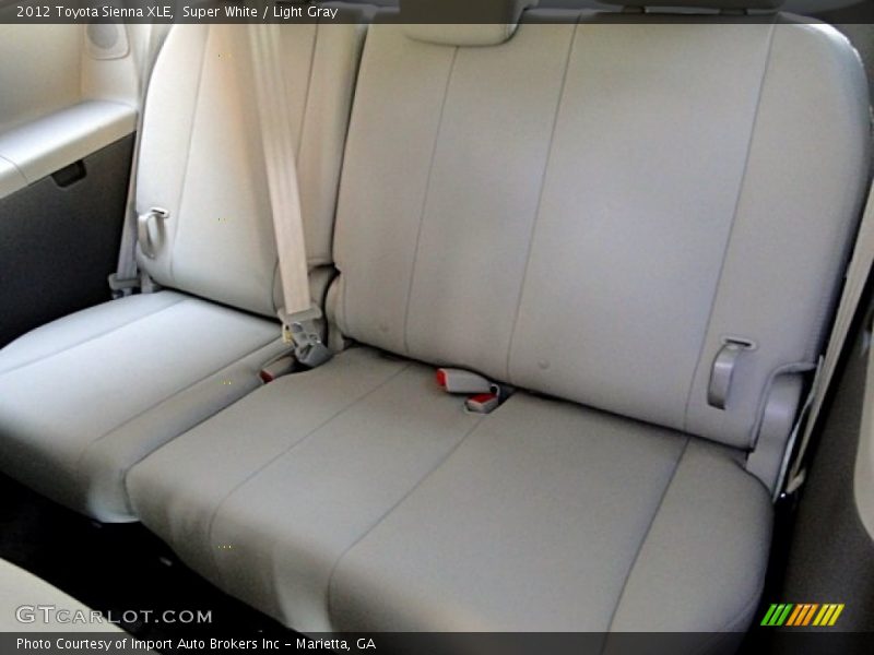 Super White / Light Gray 2012 Toyota Sienna XLE