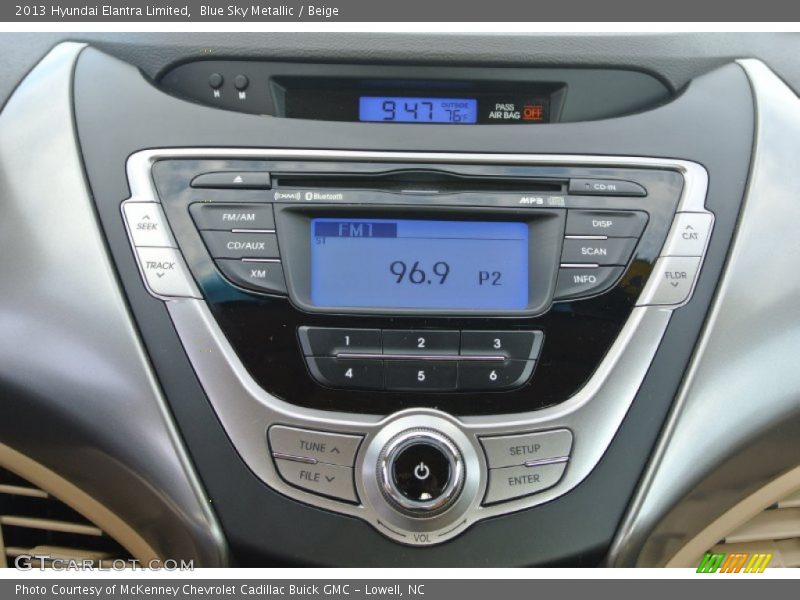Blue Sky Metallic / Beige 2013 Hyundai Elantra Limited