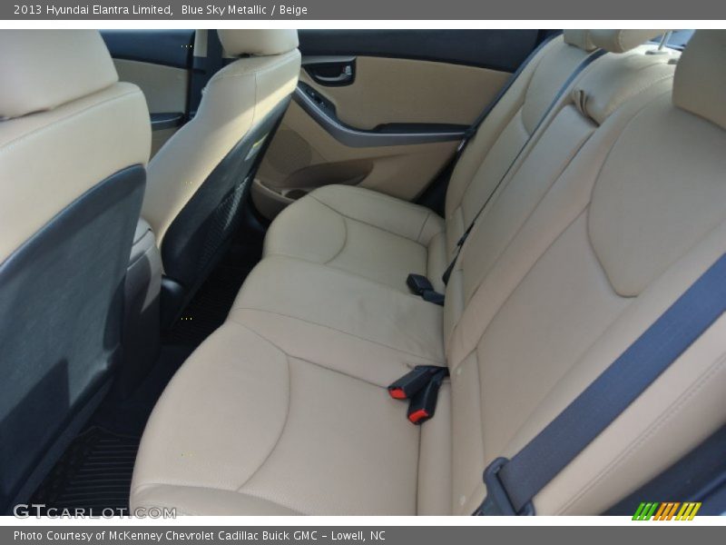 Blue Sky Metallic / Beige 2013 Hyundai Elantra Limited