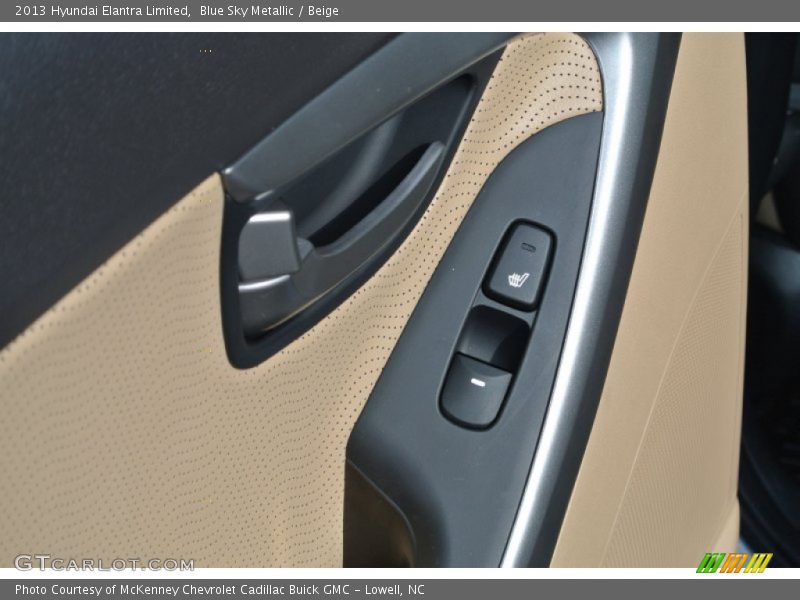 Blue Sky Metallic / Beige 2013 Hyundai Elantra Limited