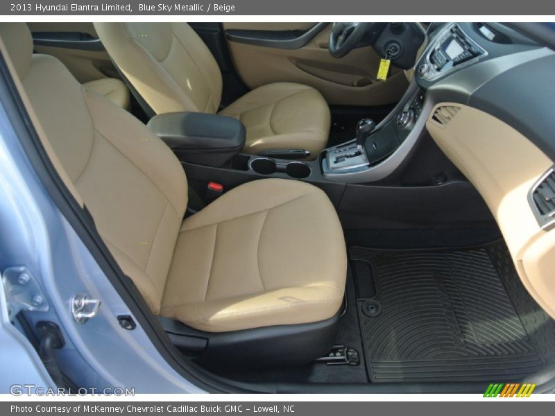 Blue Sky Metallic / Beige 2013 Hyundai Elantra Limited