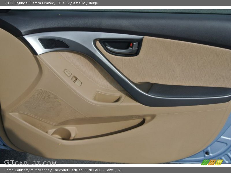 Blue Sky Metallic / Beige 2013 Hyundai Elantra Limited