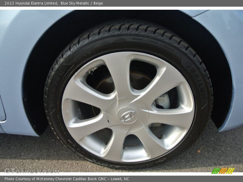 Blue Sky Metallic / Beige 2013 Hyundai Elantra Limited