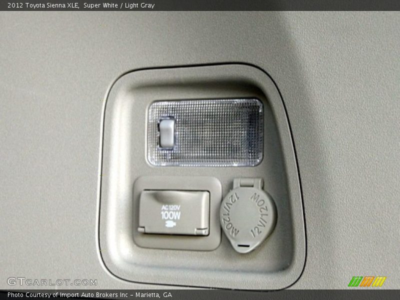 Super White / Light Gray 2012 Toyota Sienna XLE