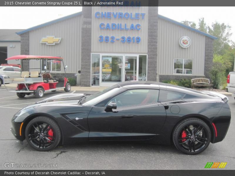 Black / Adrenaline Red 2015 Chevrolet Corvette Stingray Coupe Z51
