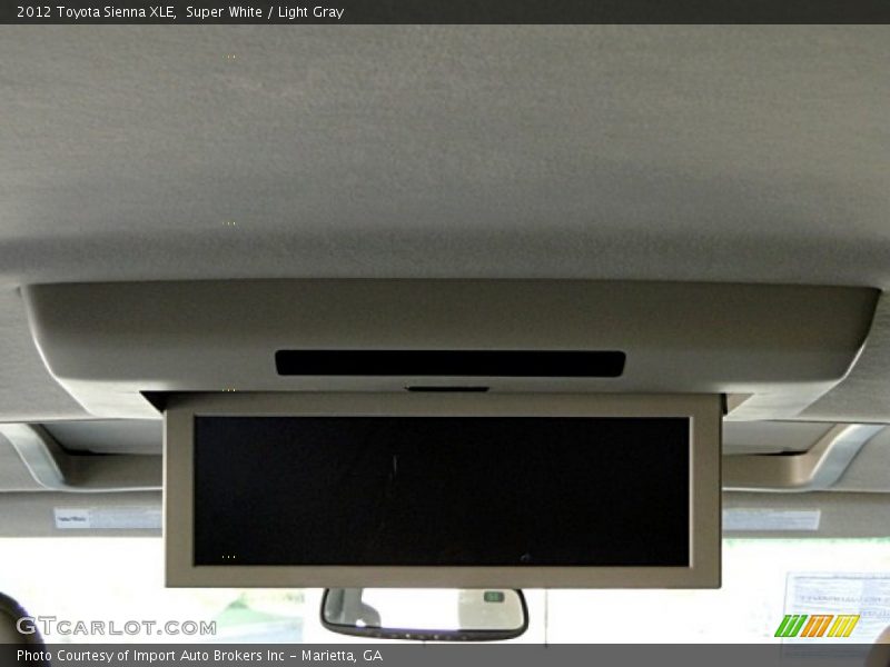 Super White / Light Gray 2012 Toyota Sienna XLE