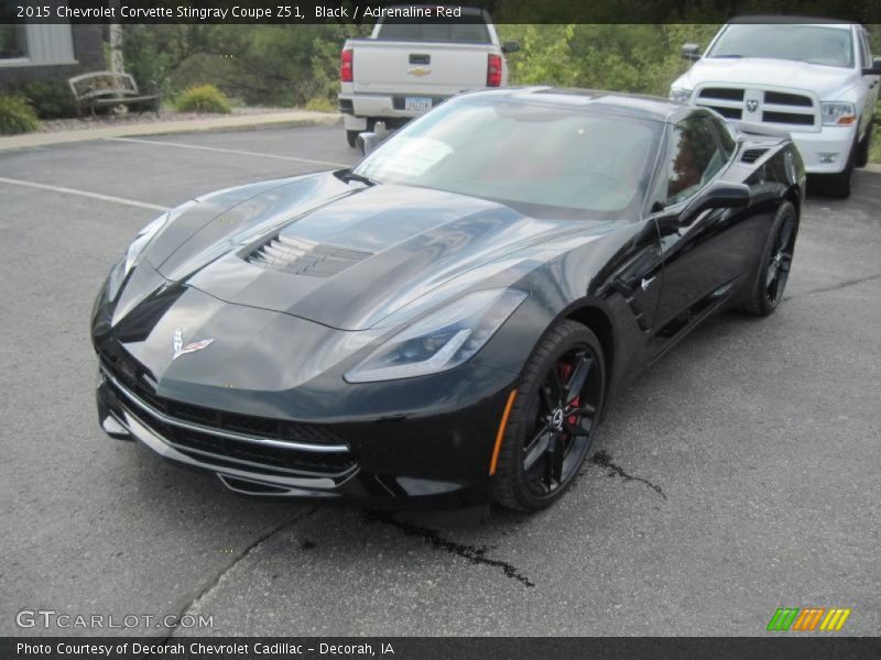 Black / Adrenaline Red 2015 Chevrolet Corvette Stingray Coupe Z51