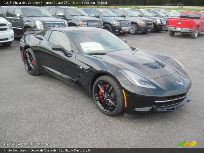 Black / Adrenaline Red 2015 Chevrolet Corvette Stingray Coupe Z51