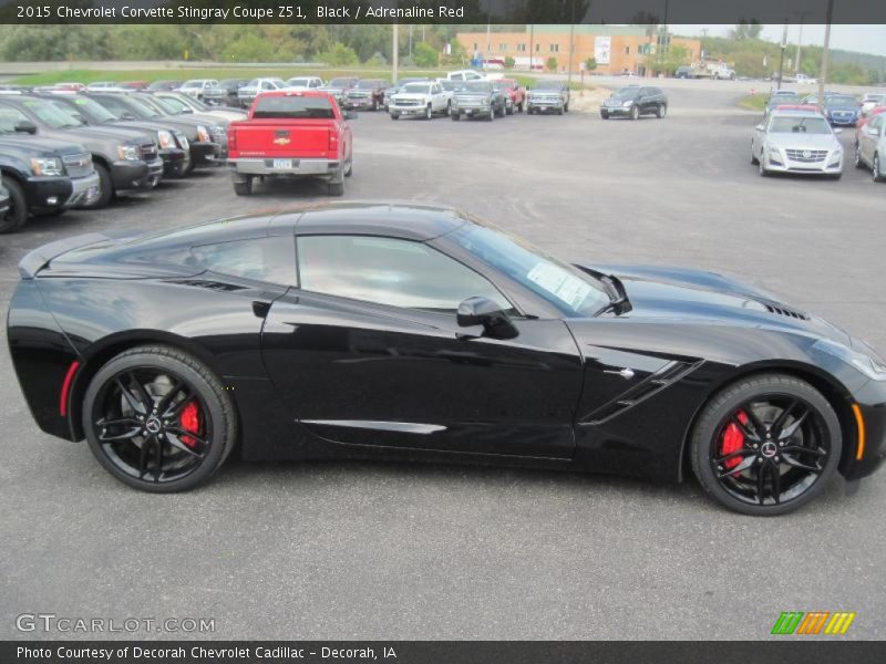 Black / Adrenaline Red 2015 Chevrolet Corvette Stingray Coupe Z51