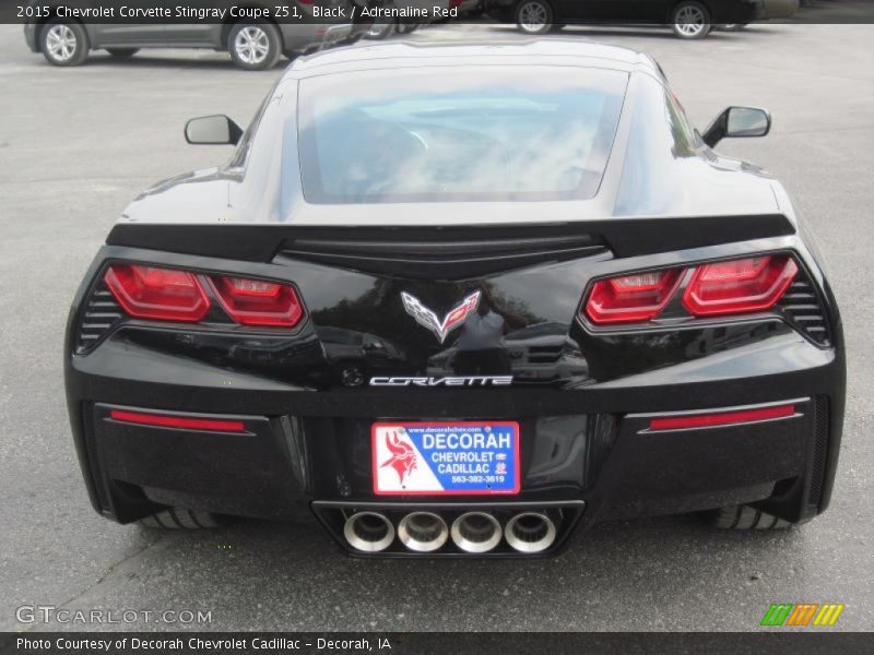 Black / Adrenaline Red 2015 Chevrolet Corvette Stingray Coupe Z51