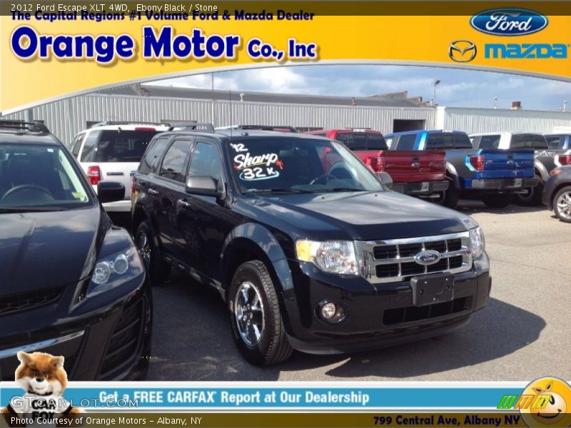 Ebony Black / Stone 2012 Ford Escape XLT 4WD