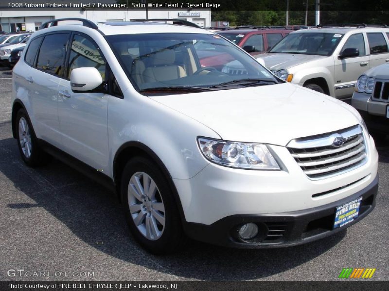 Satin White Pearl / Desert Beige 2008 Subaru Tribeca Limited 7 Passenger