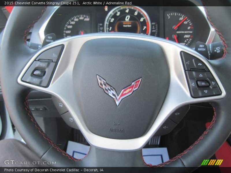 Arctic White / Adrenaline Red 2015 Chevrolet Corvette Stingray Coupe Z51