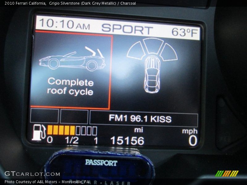 Grigio Silverstone (Dark Grey Metallic) / Charcoal 2010 Ferrari California