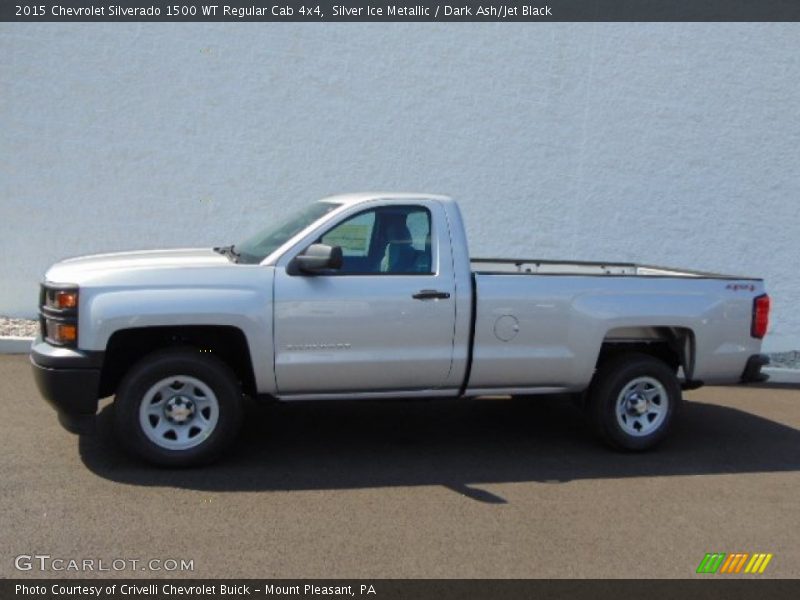 Silver Ice Metallic / Dark Ash/Jet Black 2015 Chevrolet Silverado 1500 WT Regular Cab 4x4