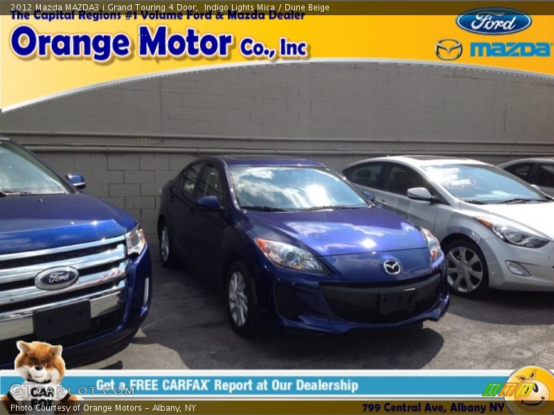 Indigo Lights Mica / Dune Beige 2012 Mazda MAZDA3 i Grand Touring 4 Door