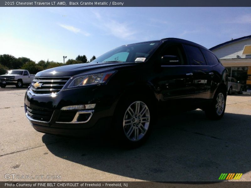 Black Granite Metallic / Ebony 2015 Chevrolet Traverse LT AWD