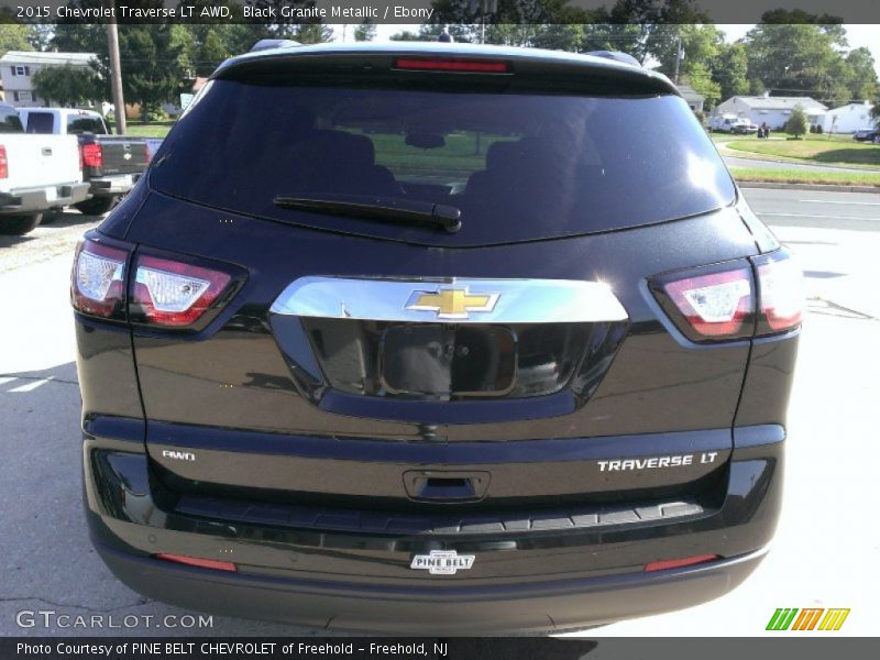 Black Granite Metallic / Ebony 2015 Chevrolet Traverse LT AWD