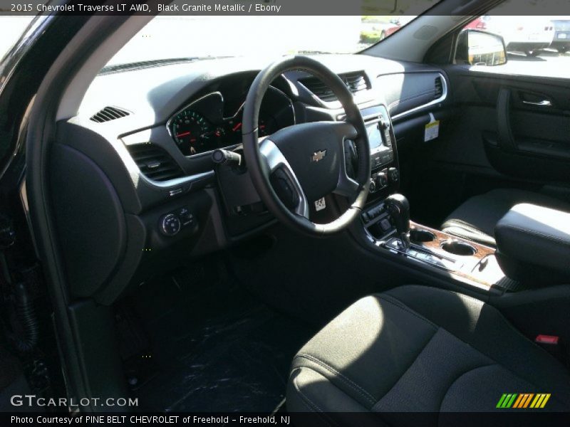 Black Granite Metallic / Ebony 2015 Chevrolet Traverse LT AWD